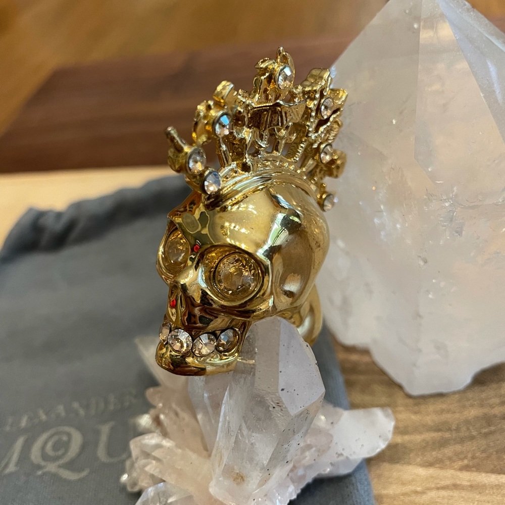 Alexander McQueen Skull cocktail ring.